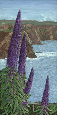 Purple Stalks on California Coast