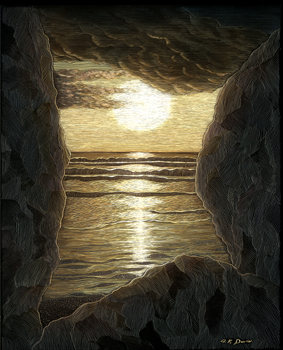 Sunset through the Rocks