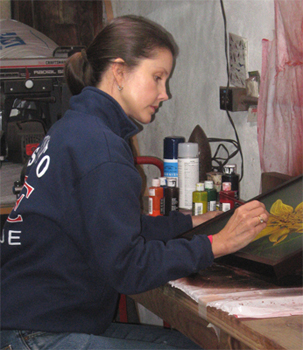 Anne in her studio